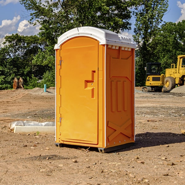 how often are the portable toilets cleaned and serviced during a rental period in Bear Creek